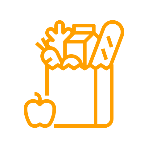 Icon of a bag filled with groceries