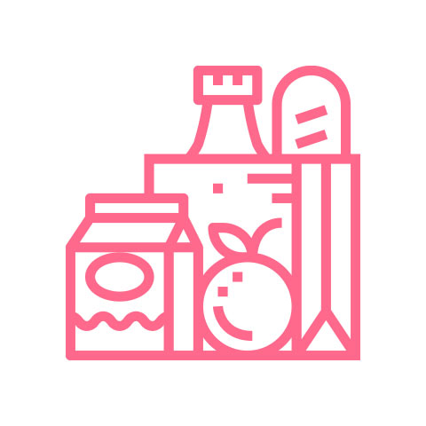 Icon of a bag filled with groceries