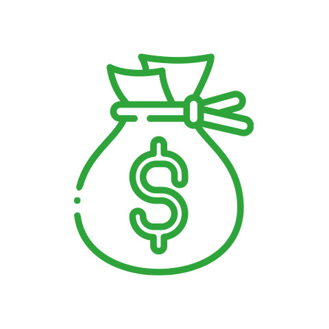 Icon of a bag full of money
