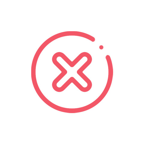 Icon of red error message