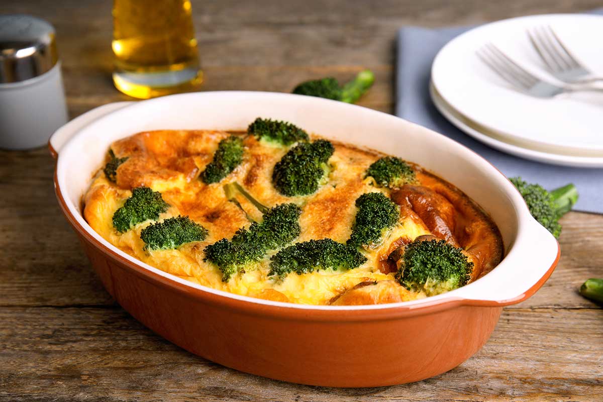 Photo of a broccoli casserole