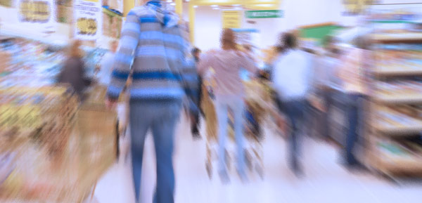 A busy grocery store