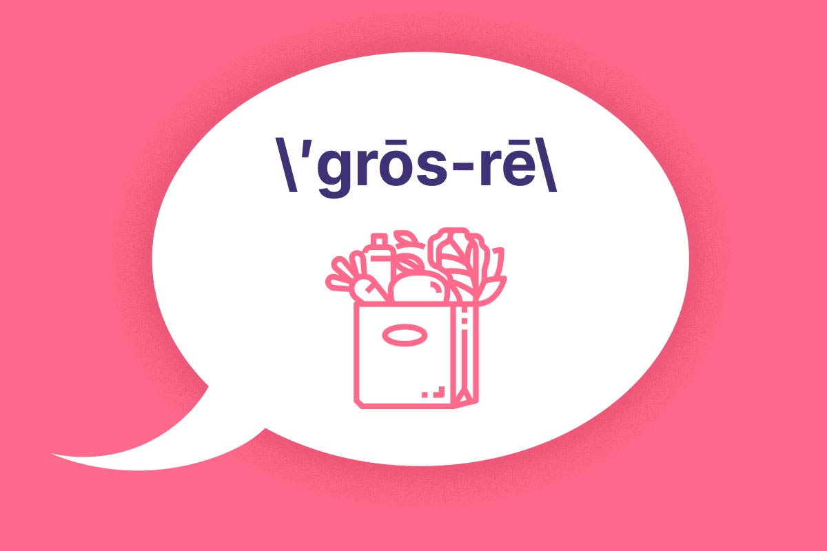 Phonetic pronounciation of the word groceries