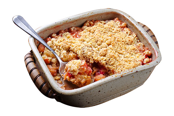 Rhubarb crumble