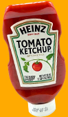 Bottle of Heinz ketchup