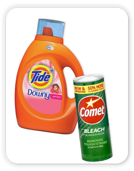 Tide Plus Laundry Detergent, 1.09 liter; Comet 25.2 oz.